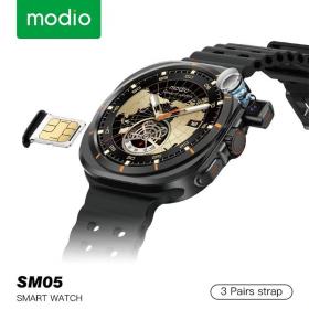 Montre connectée Modio SM05 prise en charge de la carte SIM avec 3 Bracelets